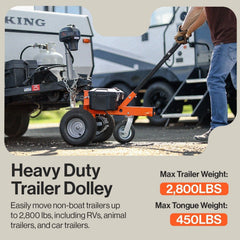 SuperHandy 2800-lb Capacity 3-Wheel Orange Steel Dolly GUO041