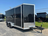 Covered Wagon 7 x 16 Enclosed Trailer – 18″ Added Height