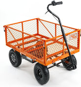 SuperHandy Electric-Assist Garden Cart, 5.7 Cu Ft, 440 lbs Load, All-Terrain Wheels