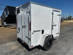 Homesteader 5 x 8 Enclosed V-Nose Cargo Trailer – Barn Doors