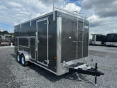 Car Mate 7 x 18 Enclosed Contractor Trailer – Exterior Tool Doors