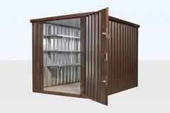 Wood-Effect Flat Packed Storage Container 2M X 2.1M