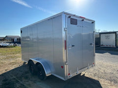Cargo Pro 7 x 14 V-Nose Aluminum Cargo Trailer – Ramp Door