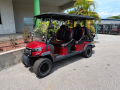2026 Epic E60FX Red 6 Passenger Lithium Golf Cart for Sale Red