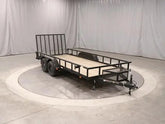 6×16 Heavy-Duty Tandem Axle Utility Trailer – 2025 Steel Frame with Wood Deck