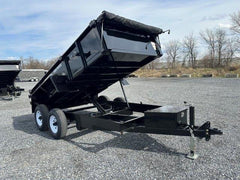 Premier 6 x 12 Low Profile Dump Trailer – Ladder Ramps