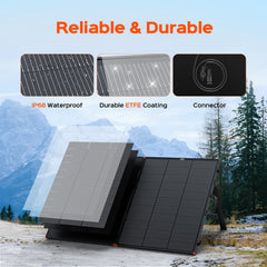 MEGA 200 Portable Briefcase Solar Panel | 200 Watt Portable Solar Panel | Powerful 12V Portable Solar Panel for Generators, Power Stations, Campers | High Efficiency
