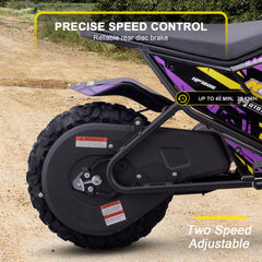 MotoTec | 24v 250w Electric Powered Mini Bike Purple | HP120E