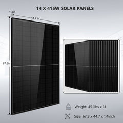 SunGold Power | (13kw Inv+20*415w PV+5*100ah Bat) | SGR-13K25S