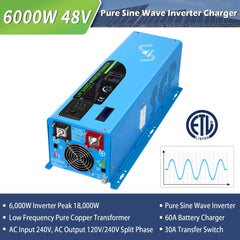 SunGold Power | Off Grid Solar Kit 6000W 24/48VDC 120V/240V | SGKPRO64/SGKPRO62