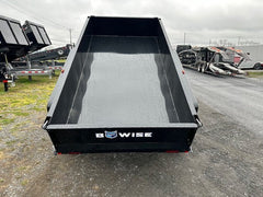 BWise 5 x 10 Low Profile Dump Trailer – Spreader Gate