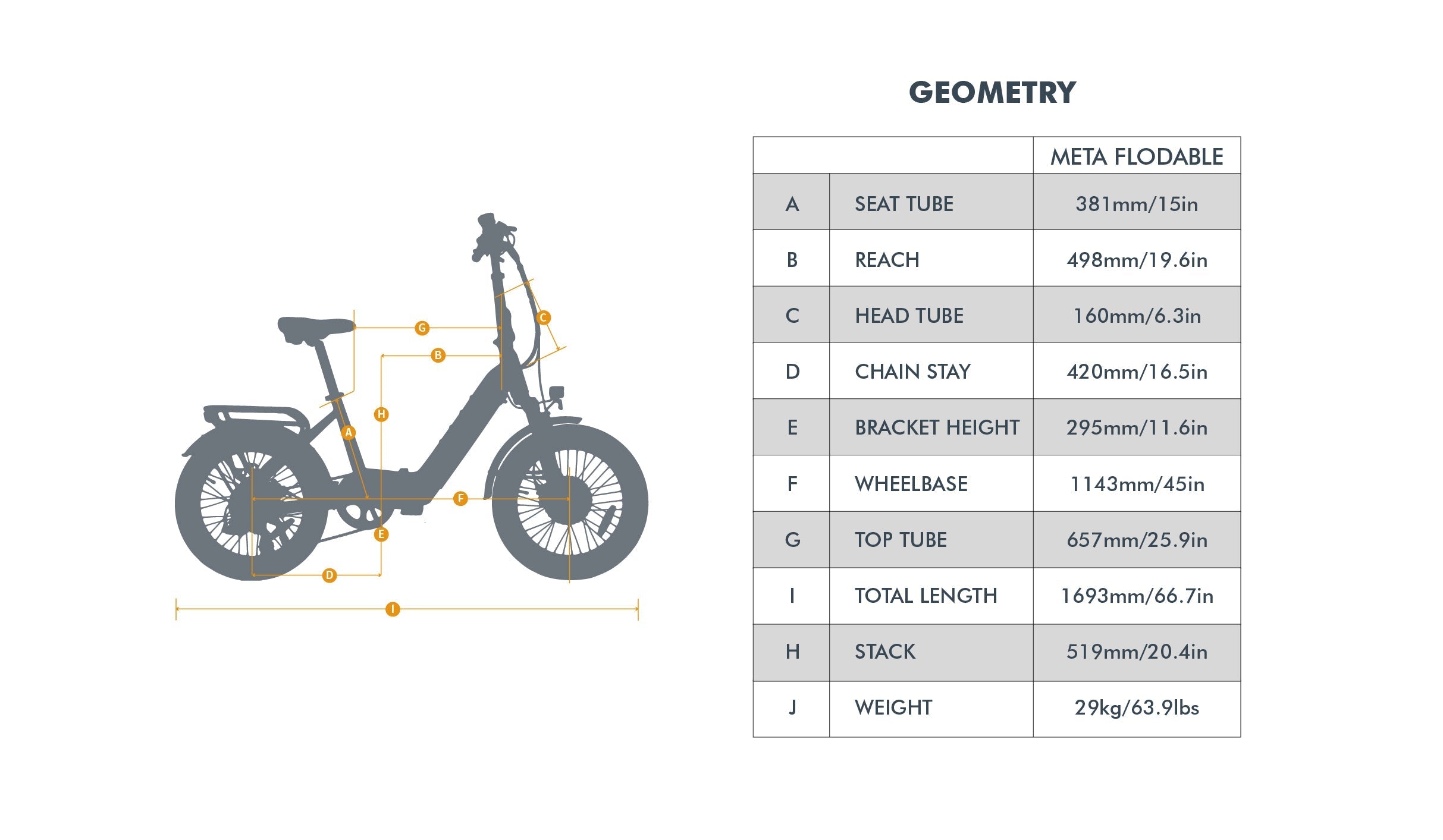 Eunorau | META Foldable | META20-ST-WT