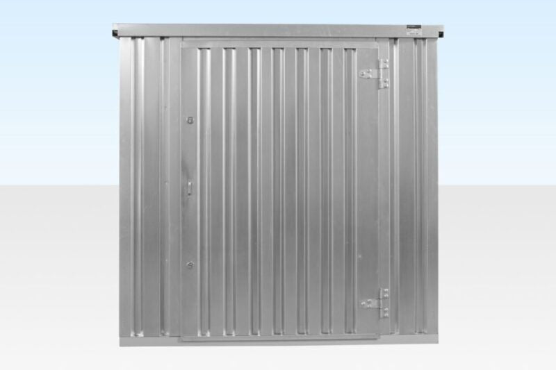 4m x 2.1m Flat Pack Container Store – Galvanised