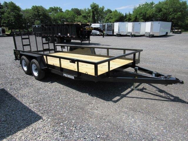 Premier 7 x 16 Landscape Utility Trailer – Rear Ramp Gate