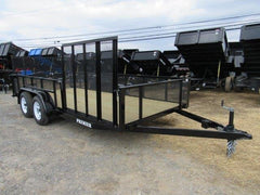 Premier 7 x 16 Landscape Utility Trailer – Mesh Sides &amp; ATV Ramp