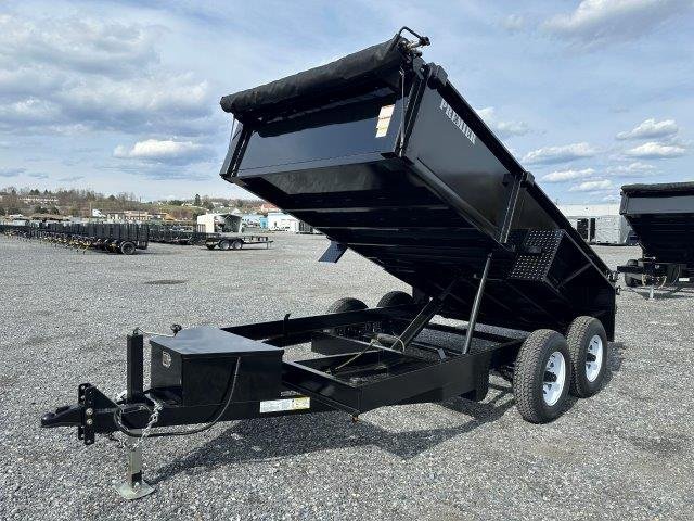Premier 6 x 12 Low Profile Dump Trailer – Ladder Ramps