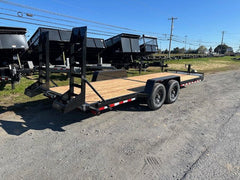 BWise 7 x 22 Heavy Duty Equipment Trailer – Ladder Ramps