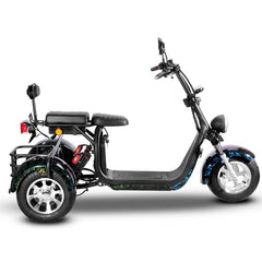 SoverSky | T7.1/T7.2 Electric Trike | 2000W 60V Dual Battery - Red 40Ah