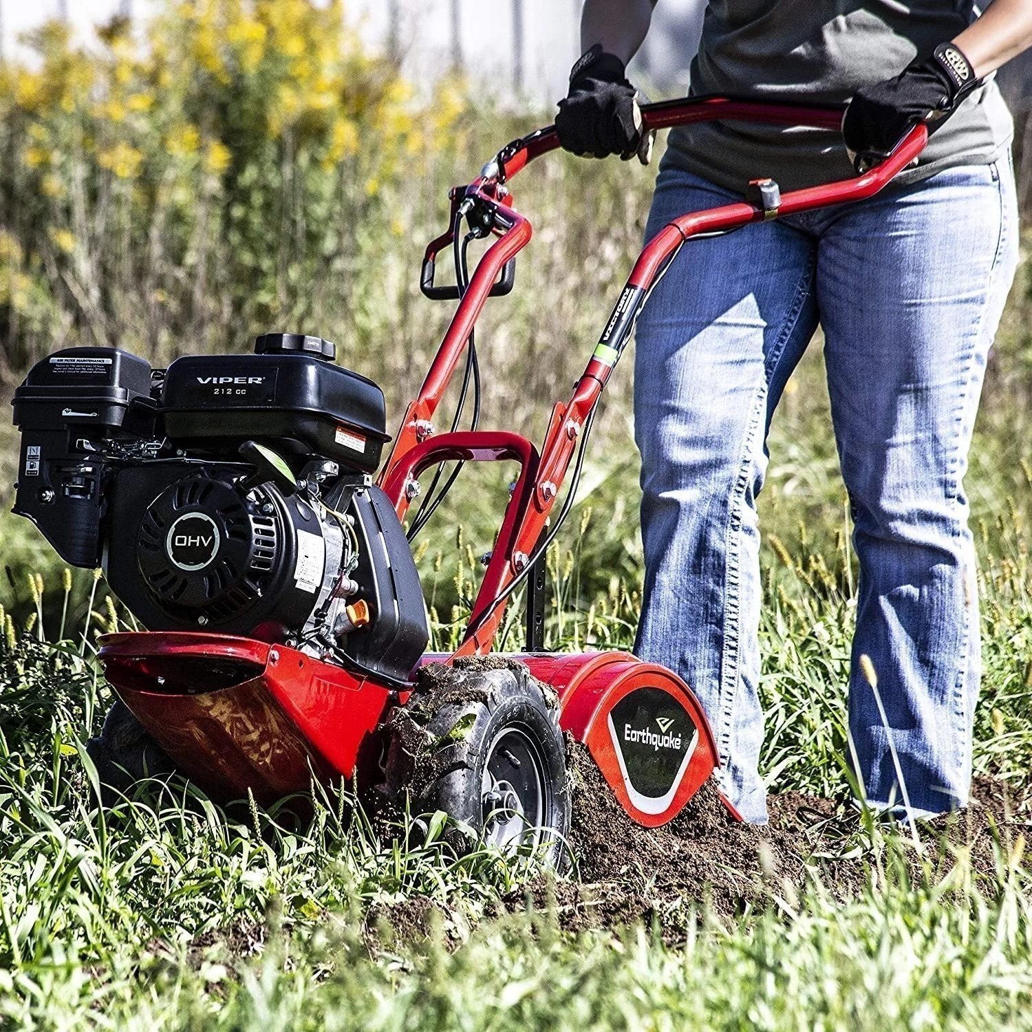 Earthquake 33970 Victor Rear Tine Tiller, Powerful 212cc 4-Cycle Vipe Engine
