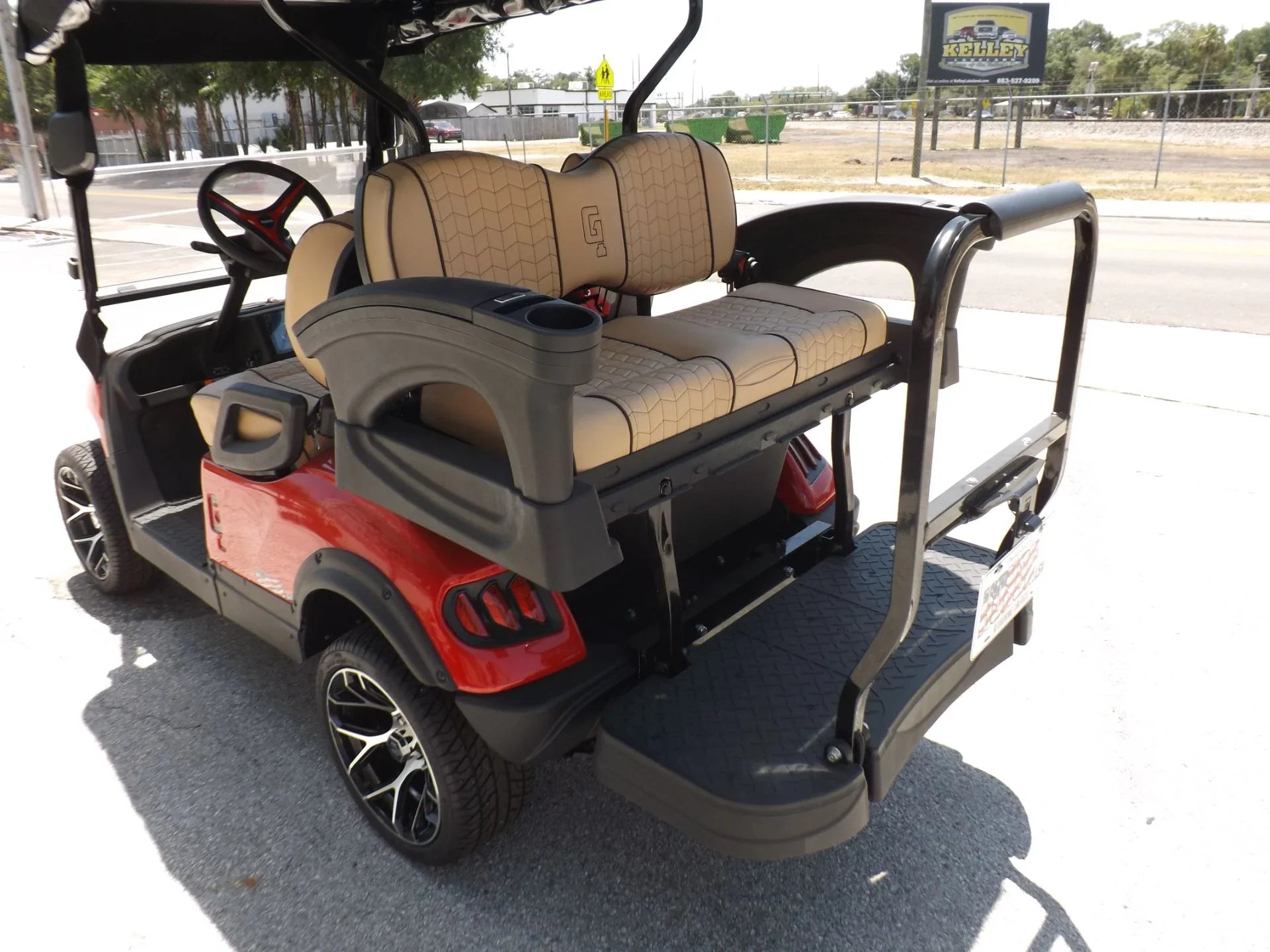 Red 2024 HONOR LSV 2+2 G1 Lifted Lithium Golf Cart for Sale