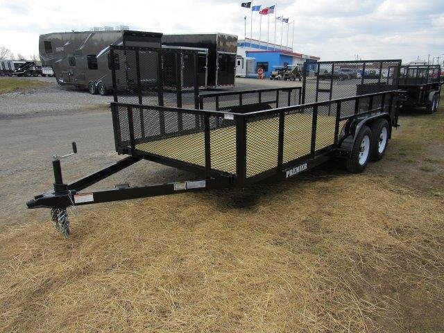 Premier 7 x 16 Landscape Utility Trailer – Mesh Sides &amp; ATV Ramp