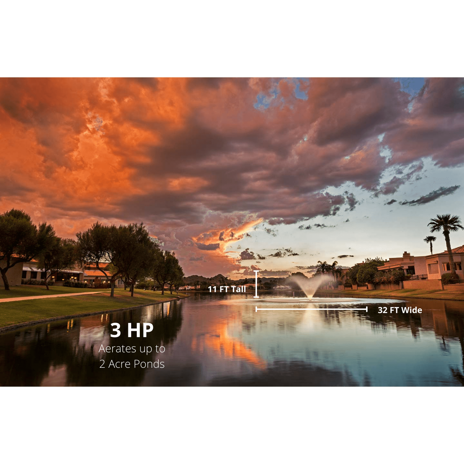 Scott Aerator | DA-20 Display Fountain Aerator for Small Ponds to Large Ponds