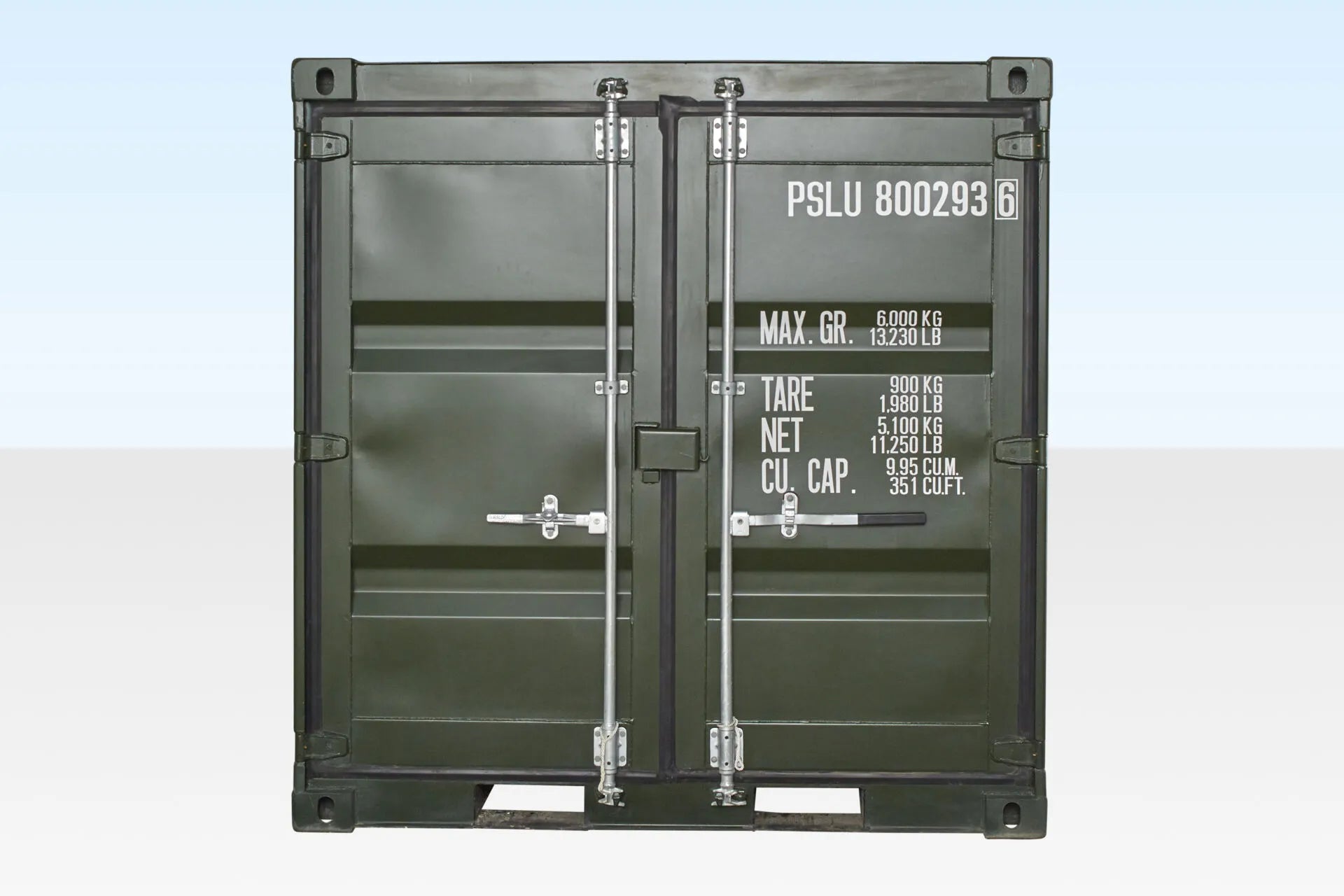 8Ft One Trip Shipping Container (Green)