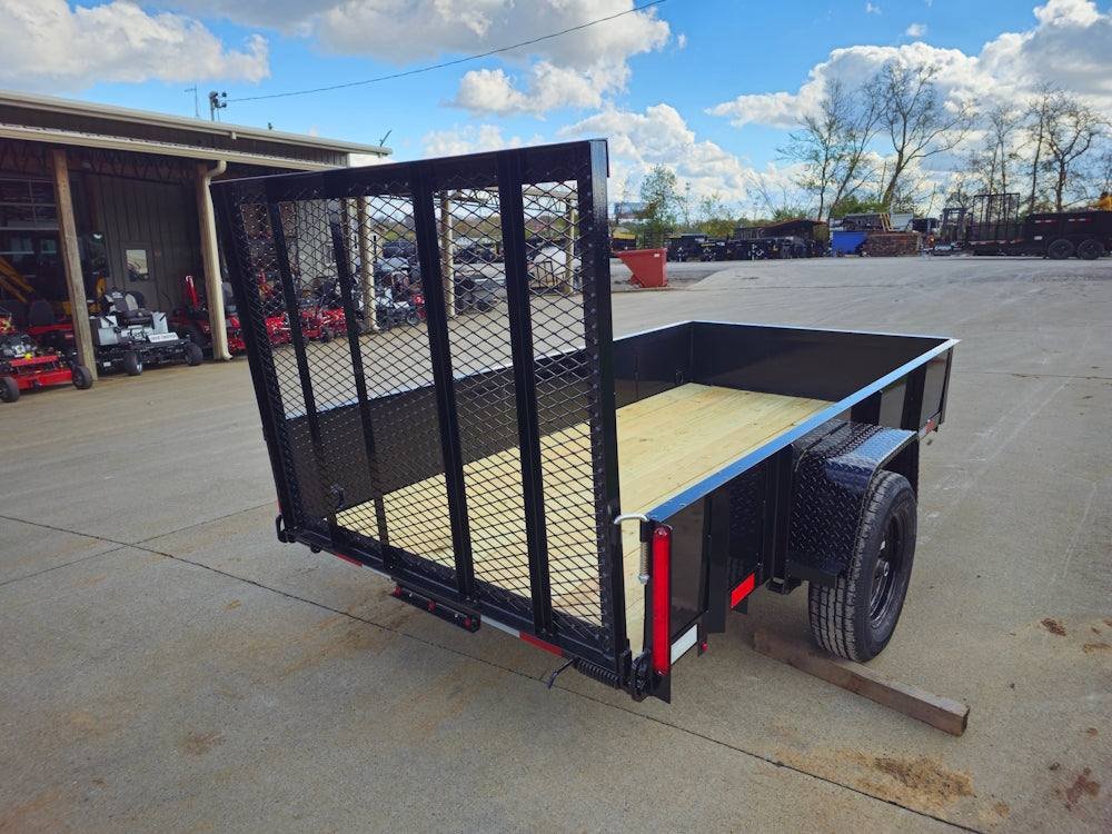 5′ X 10′ Utility Trailer Straight Deck 18″ Sides Tall Gate