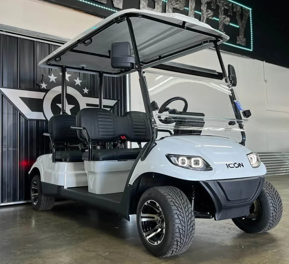 White 2024 Icon EV i40F Golf Cart for Sale