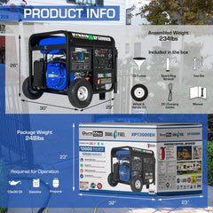 DuroMax 13,000 Watt Dual Fuel Portable Generator XP13000EH