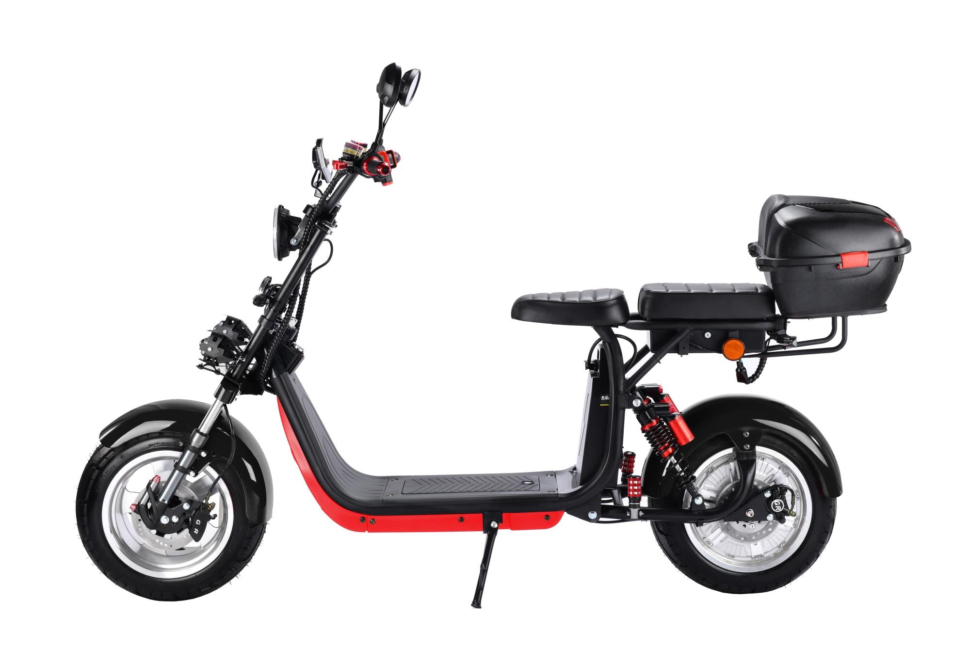 SoverSky | SL1.0P Fat Tire Chopper Scooter | 2000W 60V Dual Battery - Black 40Ah-SL1.0Pro
