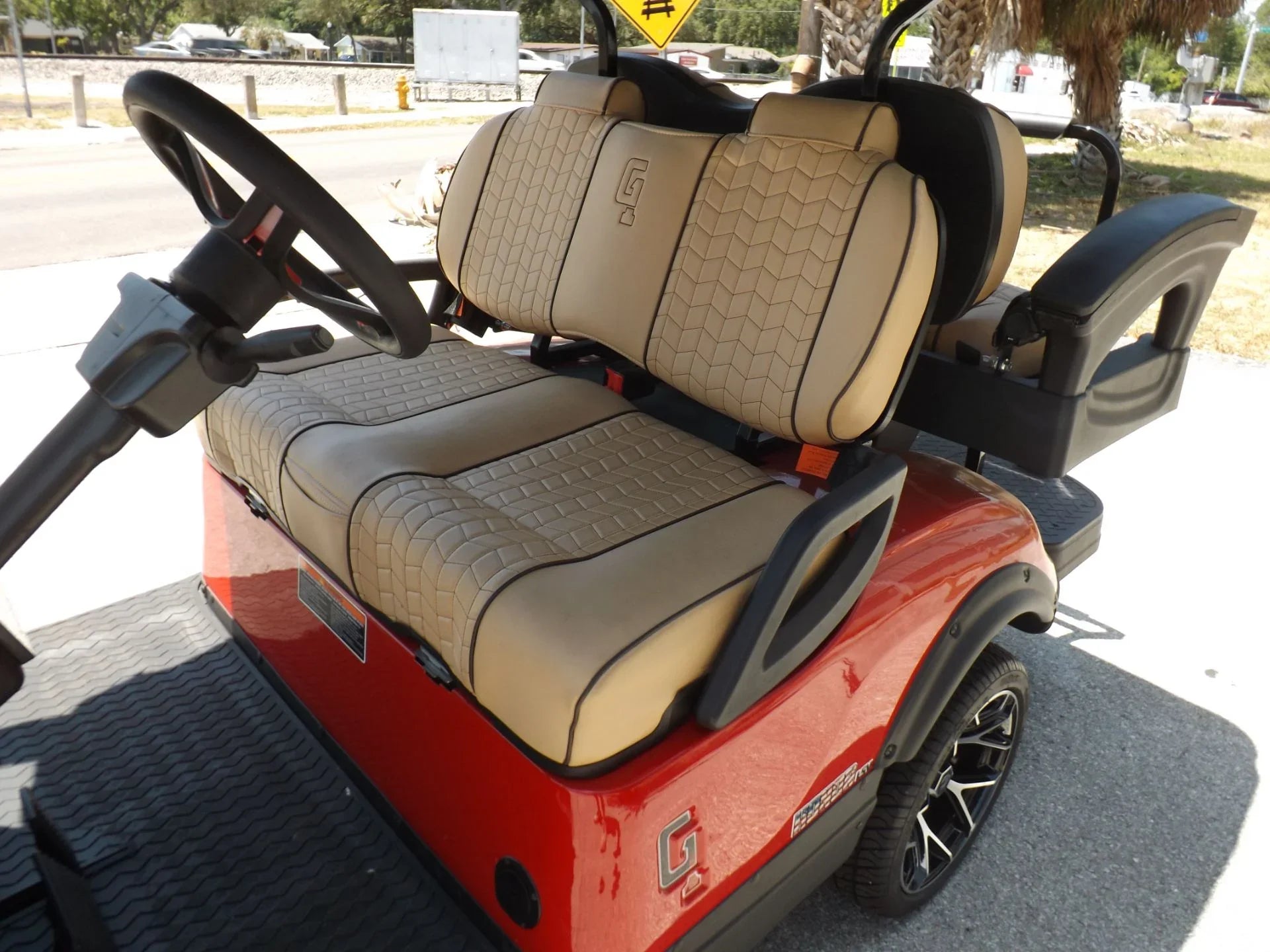 Red 2024 HONOR LSV 2+2 G1 Lifted Lithium Golf Cart for Sale