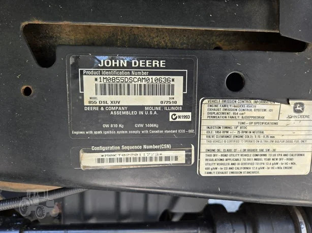 2010 John Deere Gator XUV 855D 4WD Utility Cart for Sale