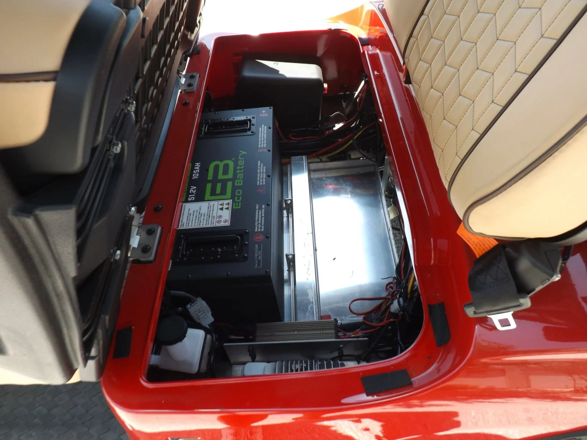 Red 2024 HONOR LSV 2+2 G1 Lifted Lithium Golf Cart for Sale