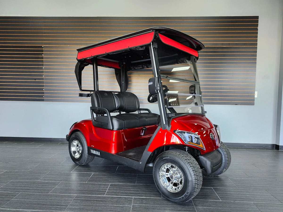 Red 2021 Yamaha Drive 2 QuieTech EFI Golf Cart for Sale