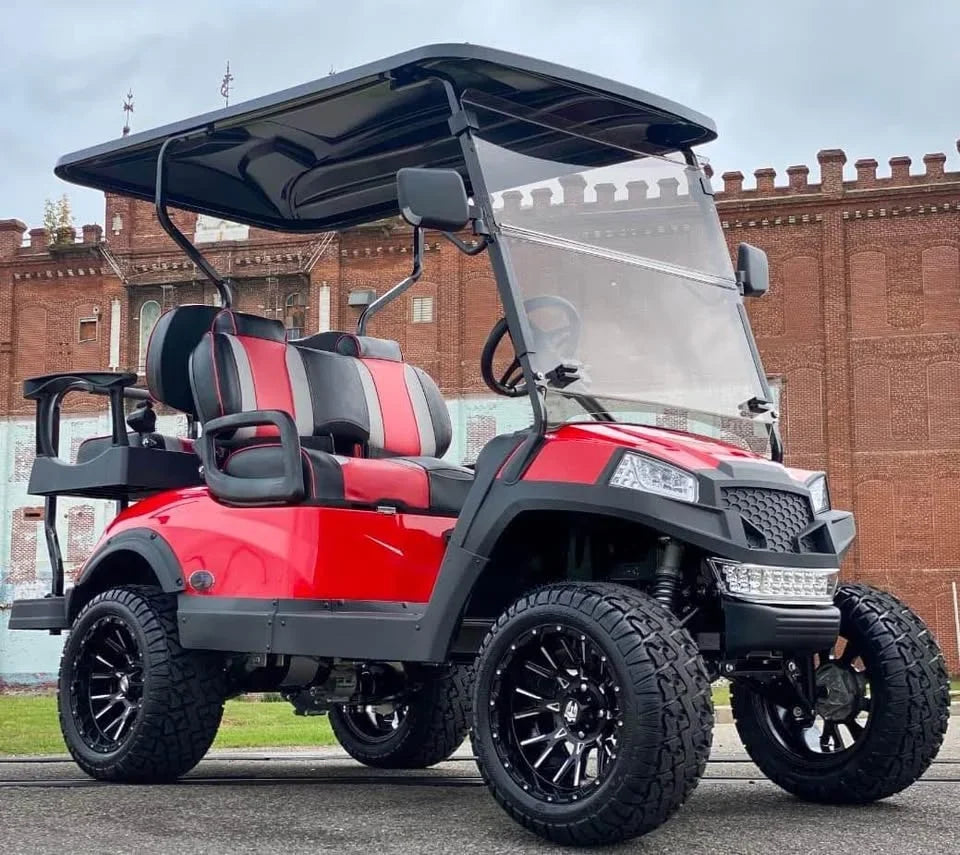 Red 2022 Alpha EV 2+2 Sport Golf Cart for Sale