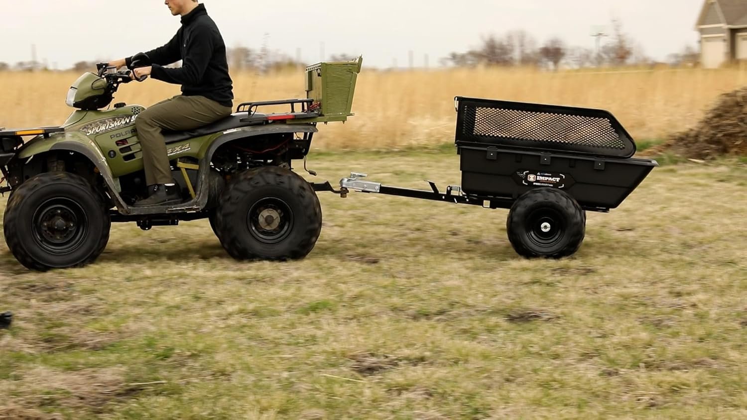 Impact Implements 1500 lb Utility Cargo Trailer with Pivot Dump for ATV, UTV, and Lawn Tractor