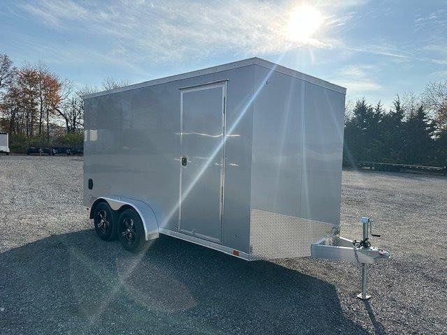 ATC 7 x 14 Enclosed Aluminum V-Nose Trailer – Aluminum Wheels