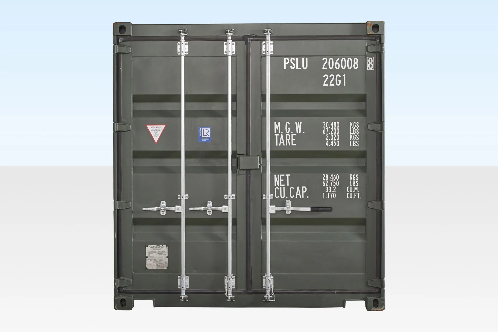 20Ft Shipping Container (One Trip) – Dark Green