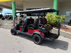 2026 Epic E60FX Red 6 Passenger Lithium Golf Cart for Sale