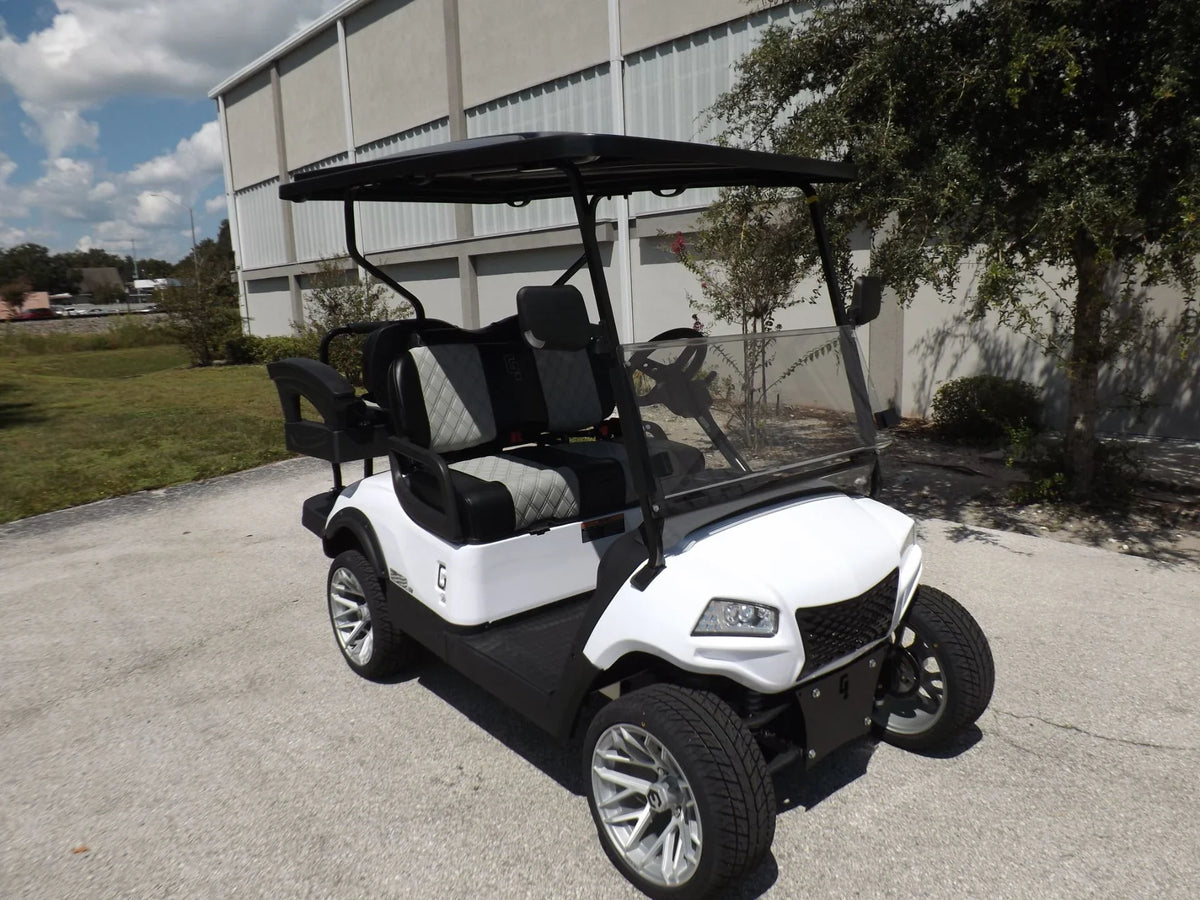 White 2023 HONOR LSV 2+2 G1 Lifted Lithium Golf Cart for Sale
