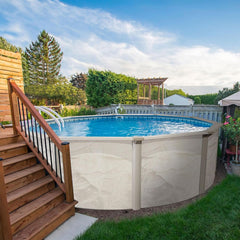 Aquarian 21ft x 52in Round Steel-Frame Above Ground Swimming Pool – Phoenix Series, DIY Outdoor Backyard Pool