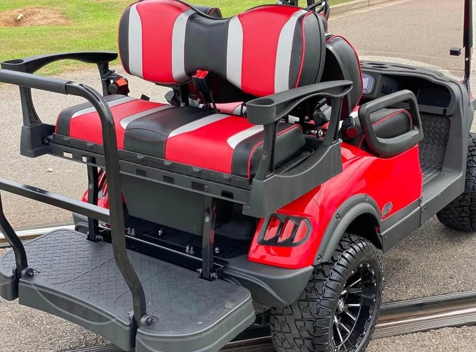 Red 2022 Alpha EV 2+2 Sport Golf Cart for Sale