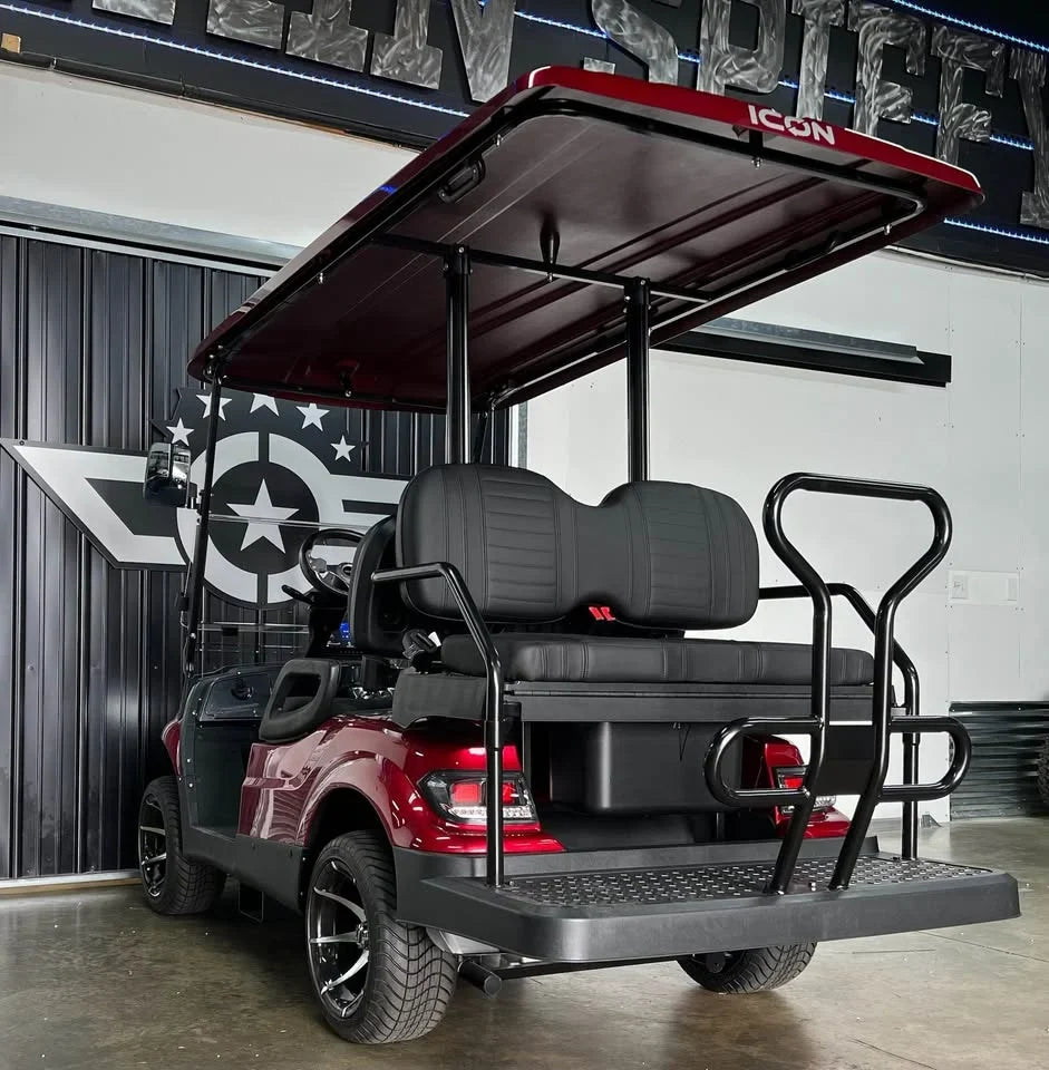 Red 2024 Icon EV I40 Golf Cart for Sale