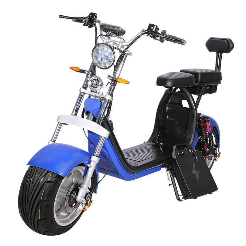 SoverSky | SL1.0P Fat Tire Chopper Scooter | 2000W 60V Dual Battery - Black 40Ah-SL1.0Pro