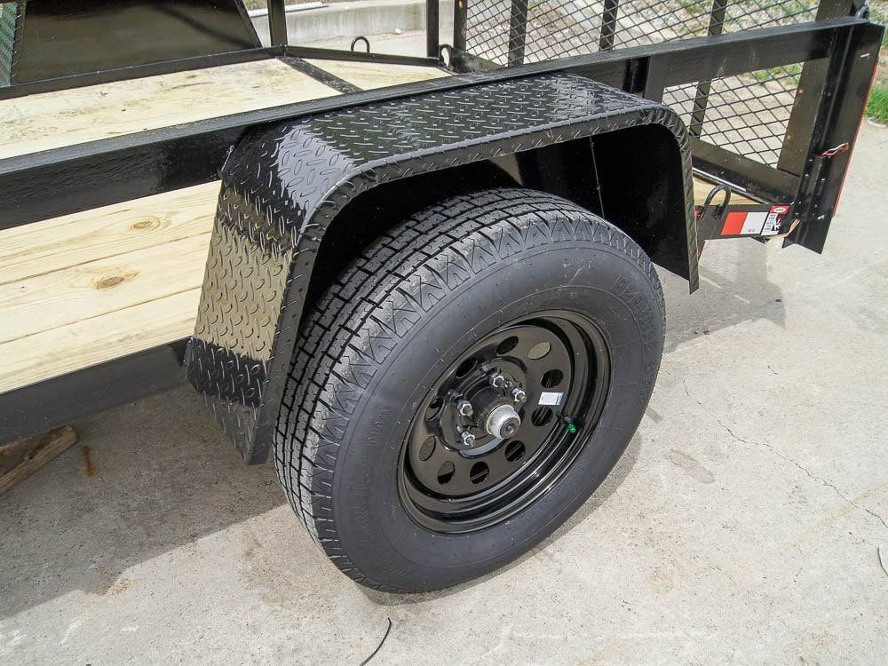 5×8 Powder Coated Dovetail Utility Trailer Single 3,500lb Axle