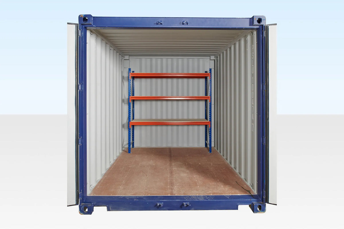 Adjustable, Heavy Duty Three Tier Racking For Rear Of Container