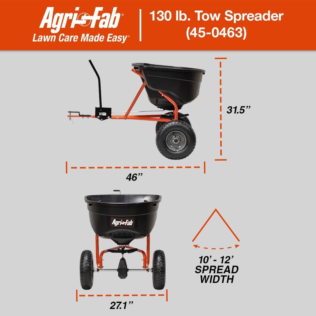 Agri-Fab 45-0543 Tow-Behind 100 lb Lawn & Garden Spiker Seeder Spreader