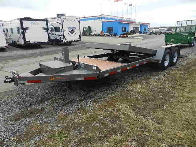 BWise 7 x 22 Low Profile Split-Tilt Equipment Trailer