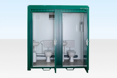 1+1 Double Mains Toilet 8Ft x 5Ft (Green)